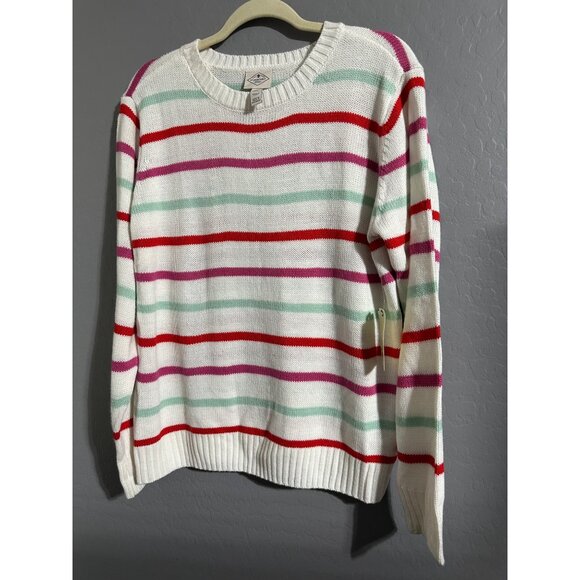 St. John’s Bay Women’s pullover stripped sweater size L NWT - Picture 2 of 5
